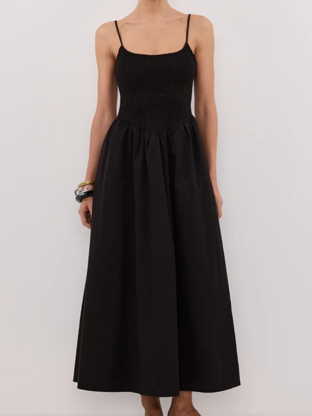 DISSH Milano Black Cotton Midi Dress - Size 4